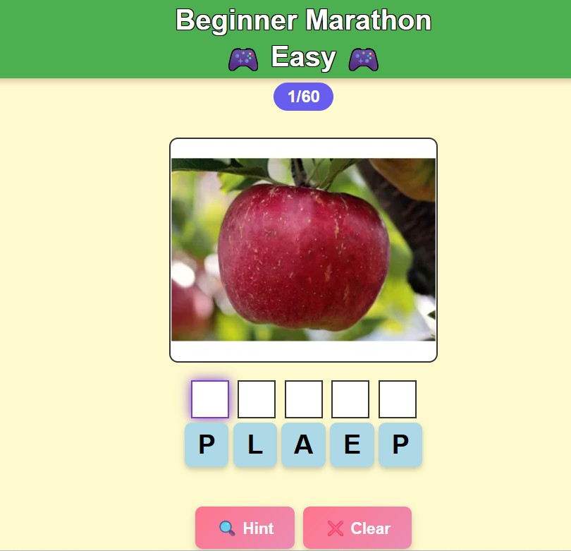 SpellingTeddy Beginner Marathon - starter spelling practice